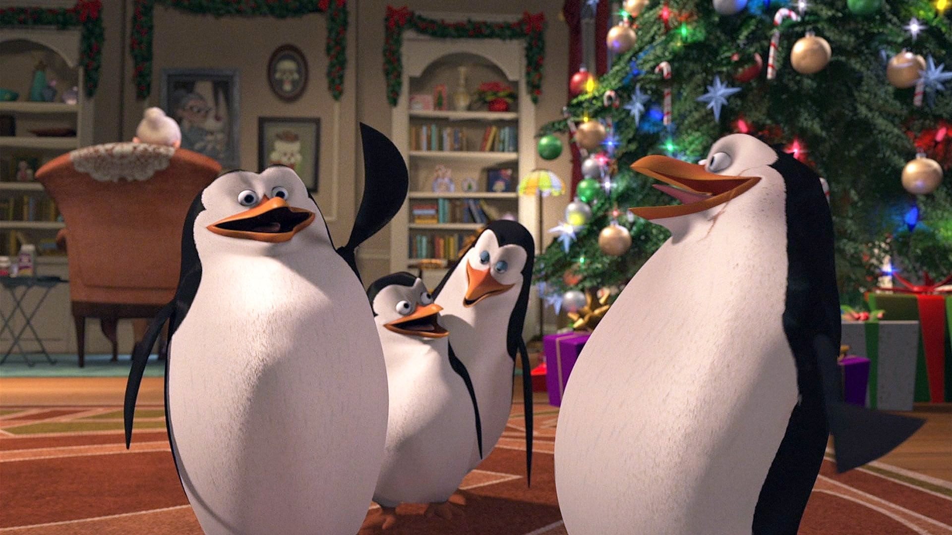 Foto do filme Os Pinguins de Madagascar em uma Missão de Natal