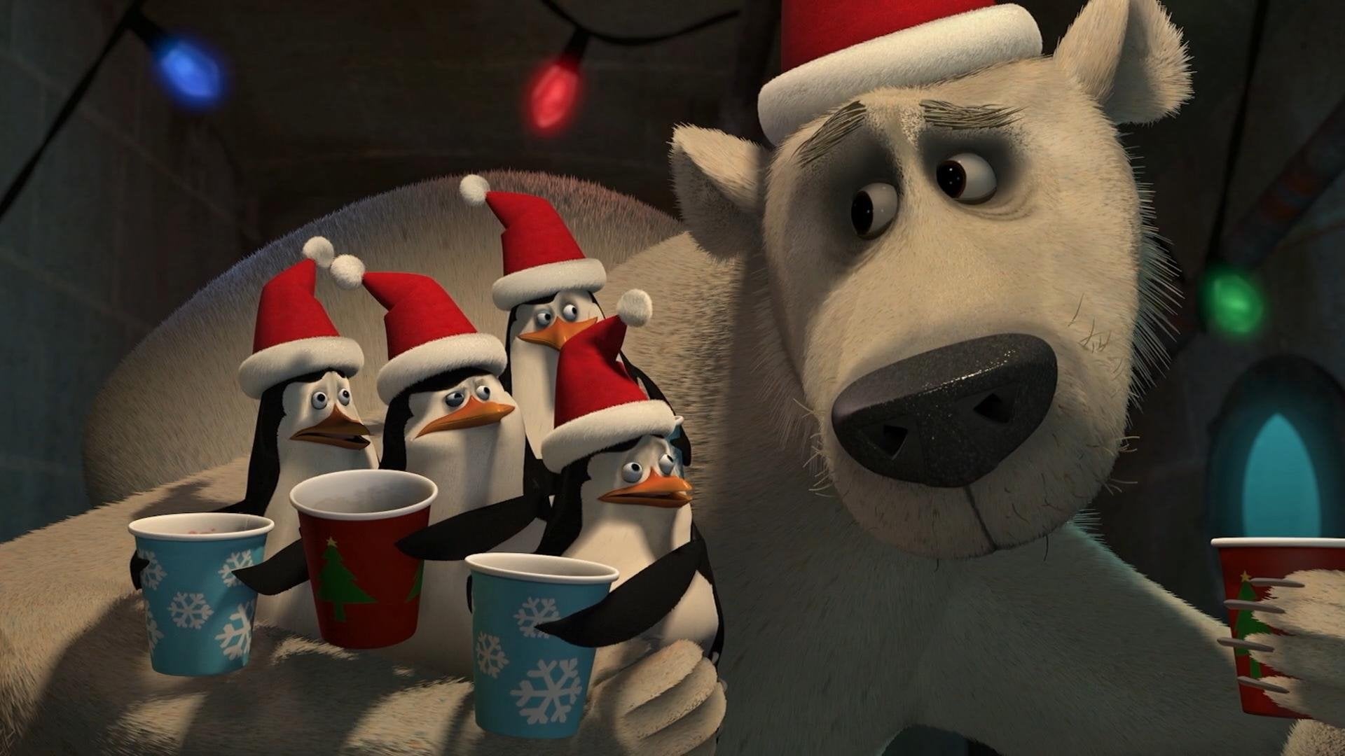 Foto do filme Os Pinguins de Madagascar em uma Missão de Natal