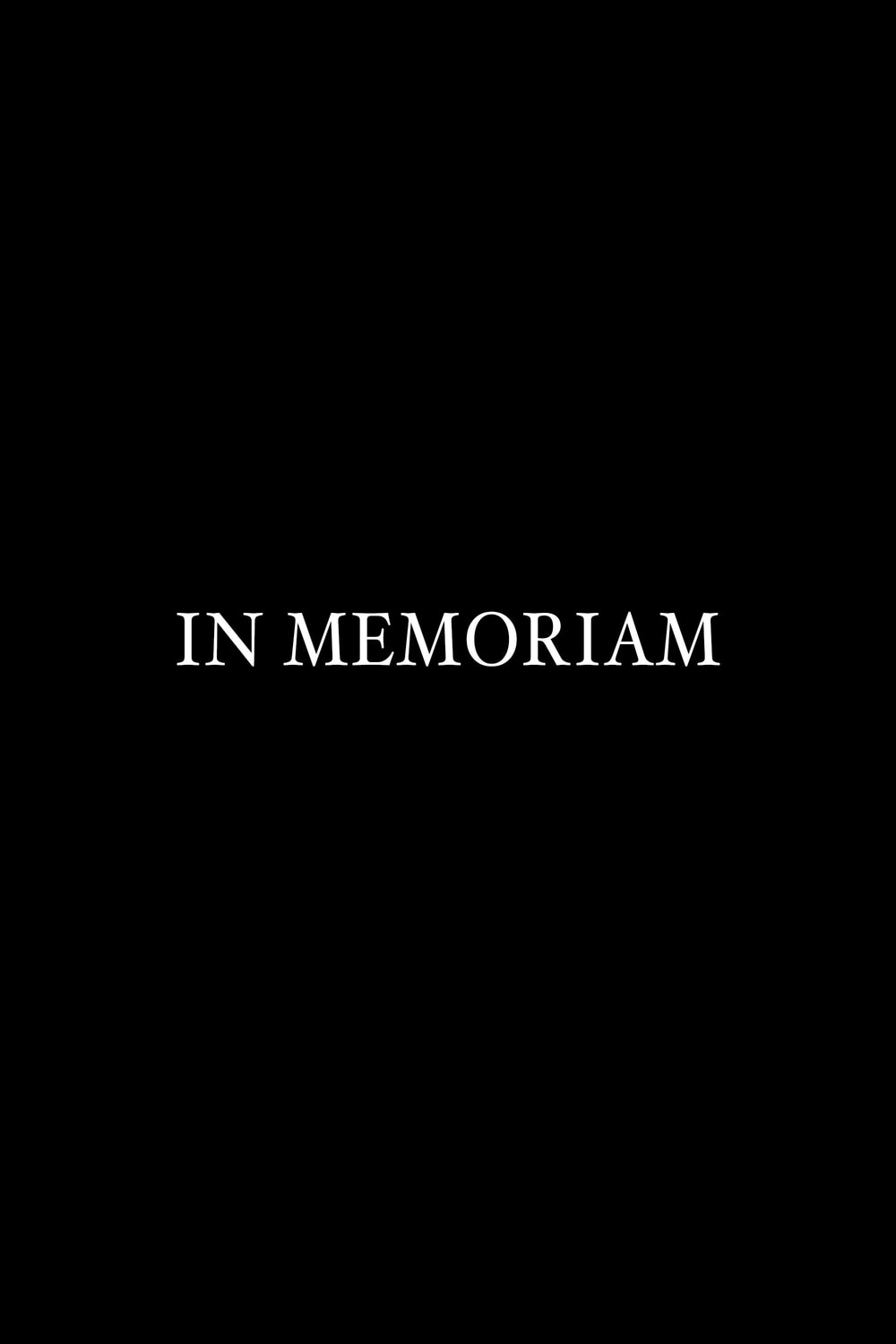 In Memoriam