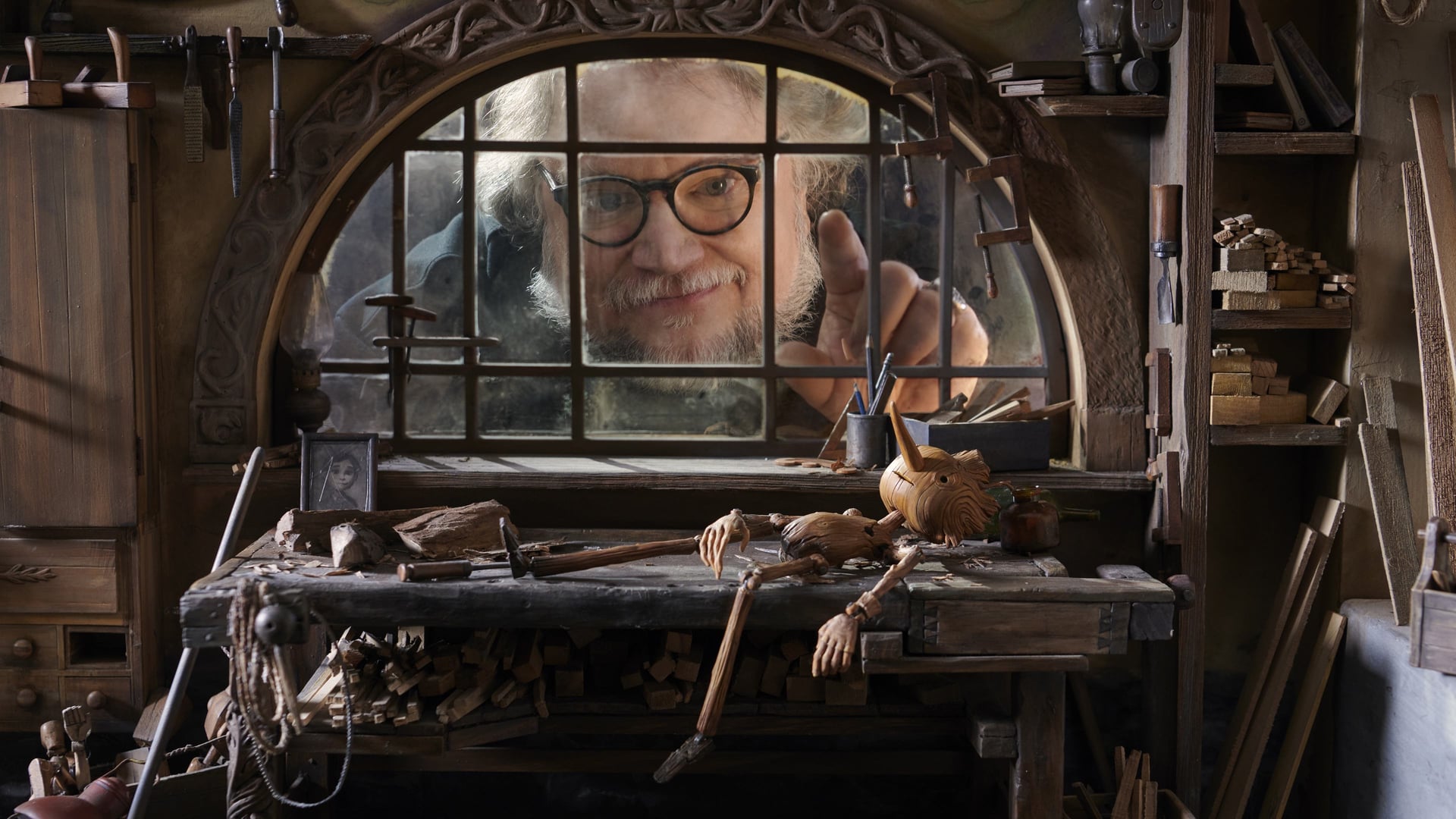 Foto do filme Pinóquio por Guillermo del Toro